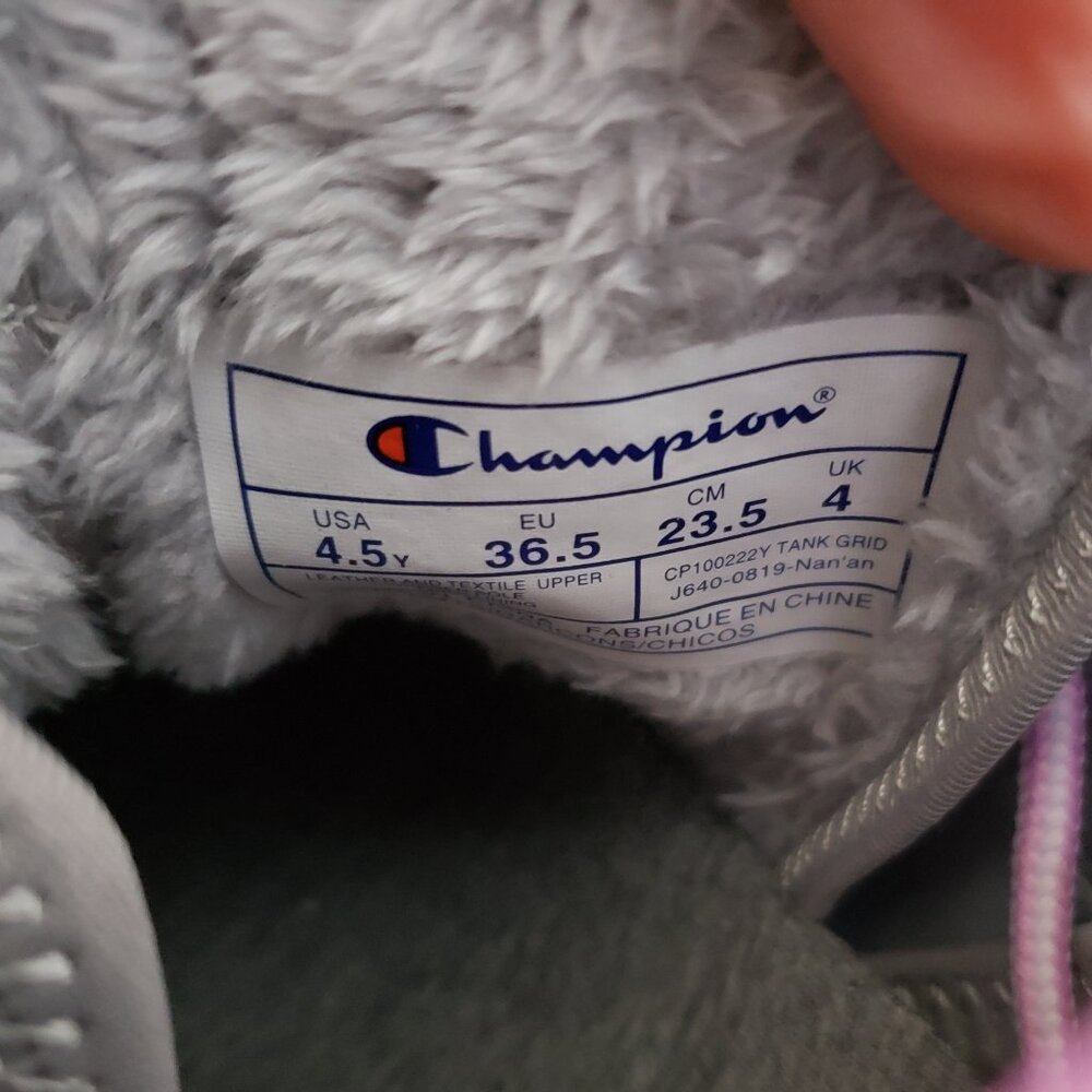 BNWT Champion Tank Grid Boot KICKS (4.5Y) in Silverstone/Porchid-grey - Picture 3 of 9